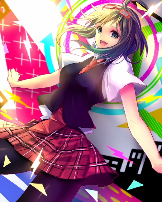 gumi (vocaloid and 1 more) drawn by aoi_(kirabosi105)
