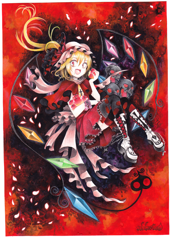 flandre scarlet (touhou) drawn by mosho
