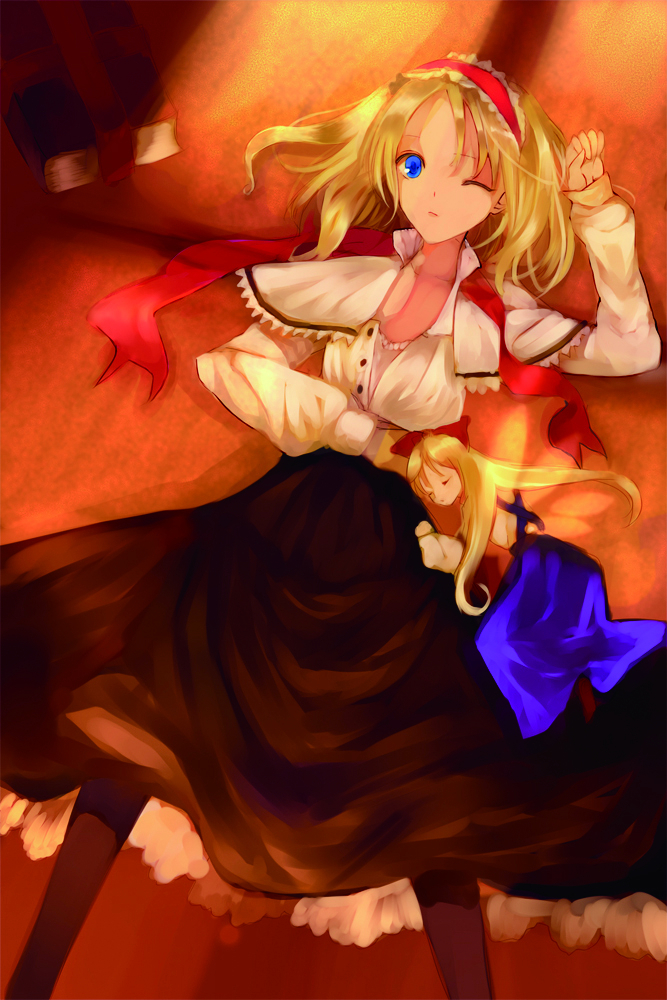alice margatroid and shanghai doll (touhou) drawn by kol49