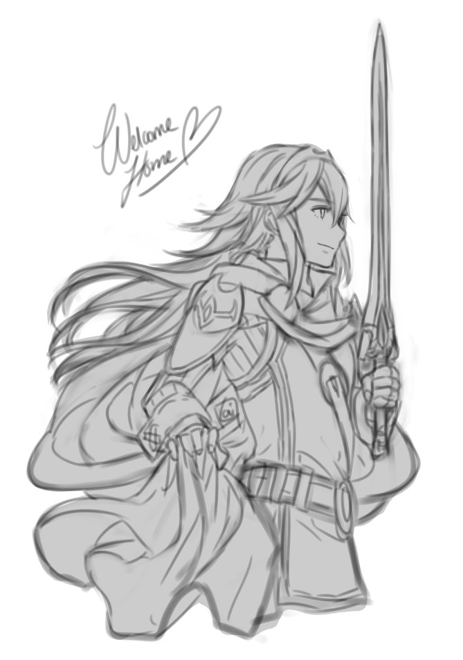 lucina (fire emblem and 2 more) drawn by krazehkai