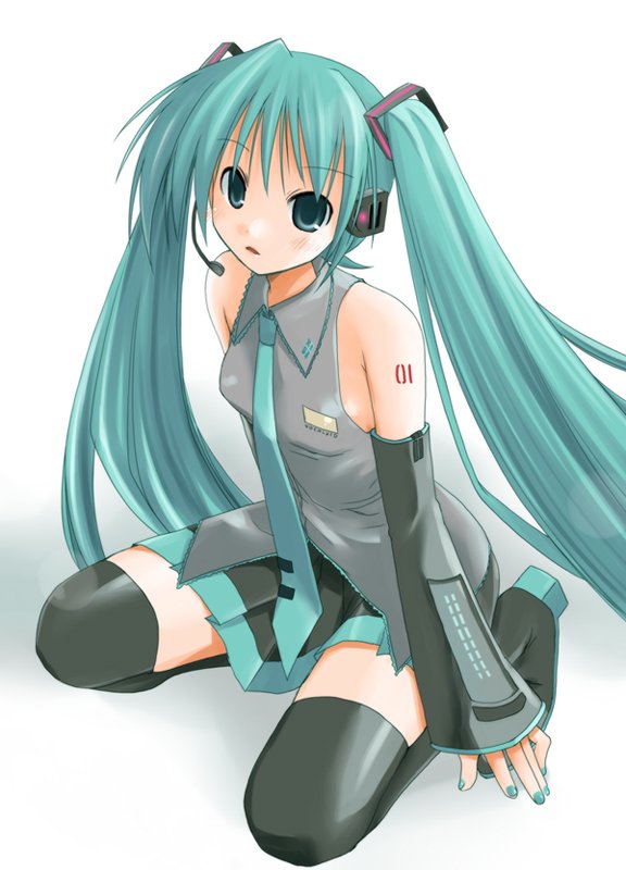 hatsune miku (vocaloid) drawn by theta_(ponkotsu_works)