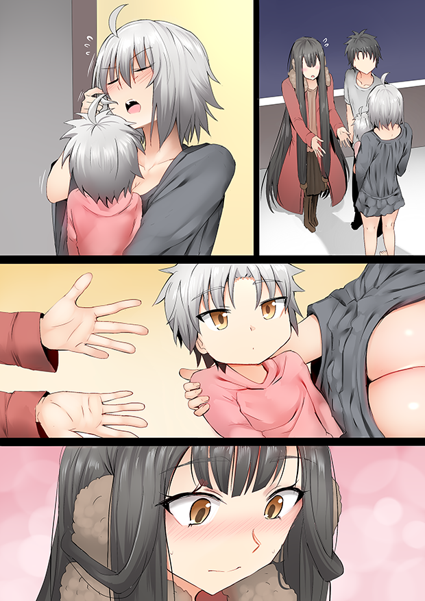 fujimaru ritsuka, jeanne d'arc alter, and semiramis (fate and 2 more) drawn by ginhaha