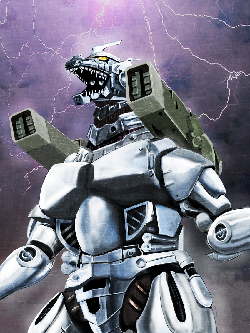 mechagodzilla and kiryu (godzilla and 2 more) drawn by puchikotei