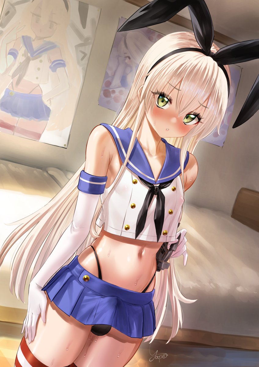shimakaze and shimakaze-kun (kantai collection) drawn by yapo_(croquis_side)