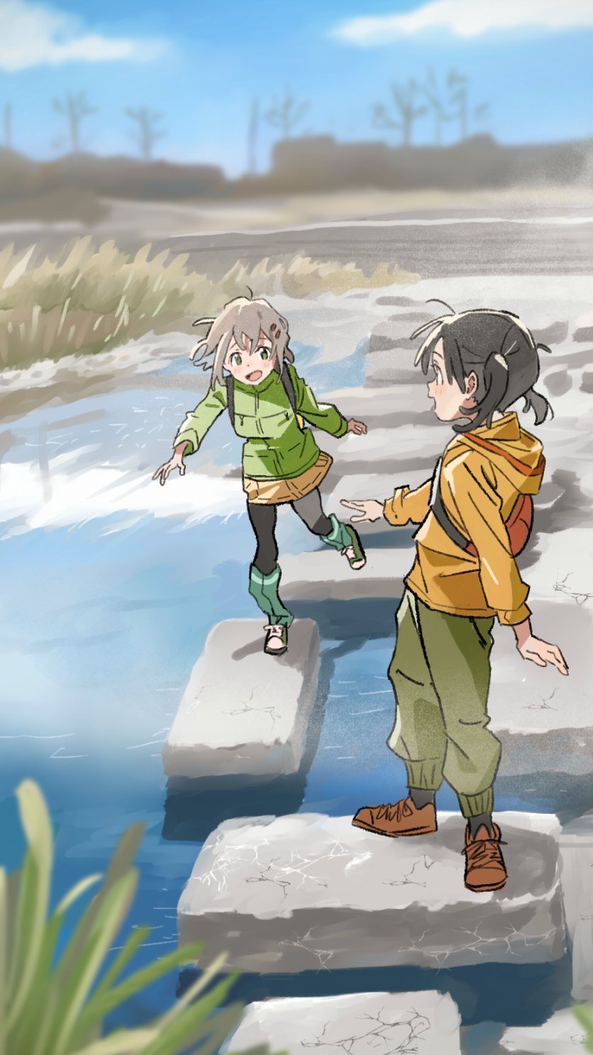 yukimura aoi and kuraue hinata (yama no susume) drawn by flask00