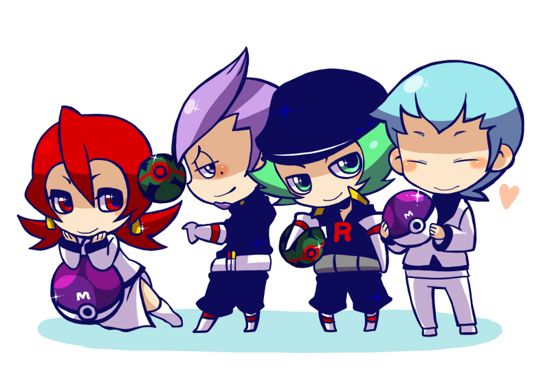 archer, proton, ariana, and petrel (pokemon and 1 more) drawn by kotorai