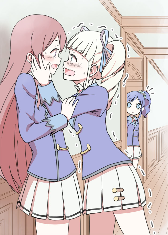 kiriya aoi, todo yurika, and shibuki ran (aikatsu!) drawn by hissatsu_maeba