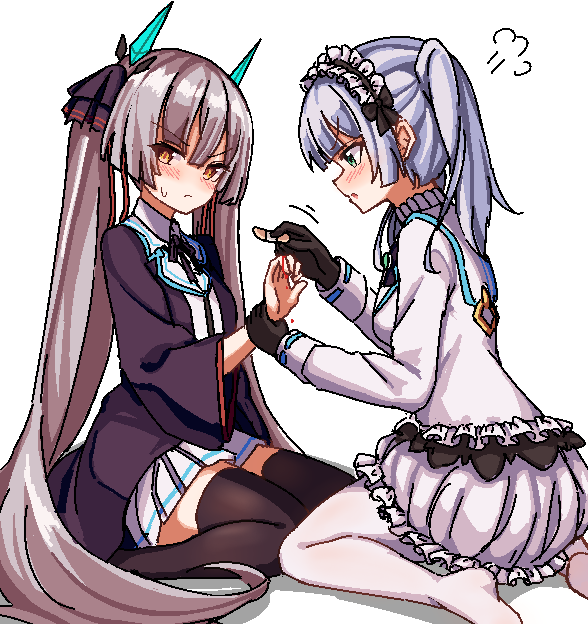 ogasawara hisame and sugawara chie (heaven burns red) drawn by ev_two