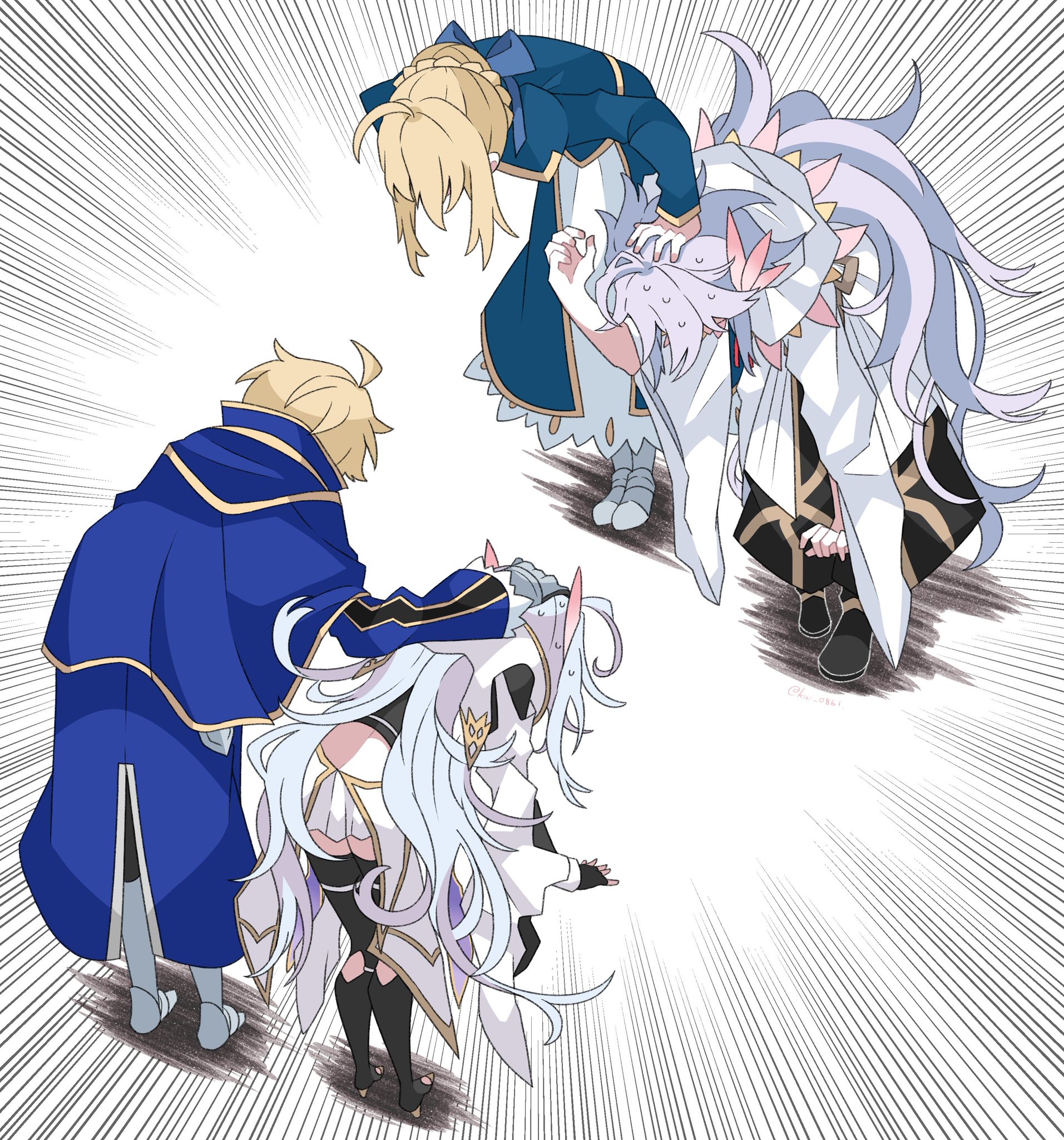 Artoria Pendragon Saber Merlin Merlin Arthur Pendragon And 2 More Fate And 4 More Drawn