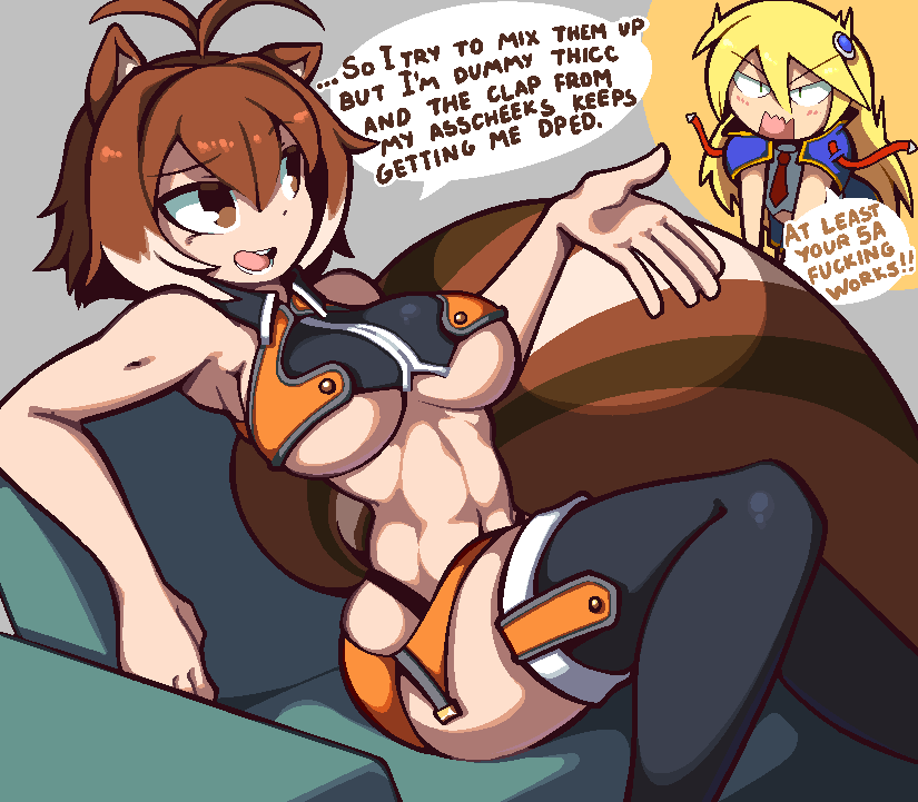 makoto nanaya and noel vermillion (blazblue) drawn by average-hanzo