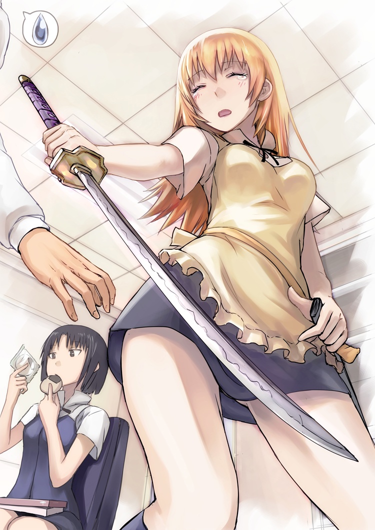 todoroki yachiyo, shirafuji kyouko, and otoo hyougo (working!!) drawn by tea_(nakenashi)