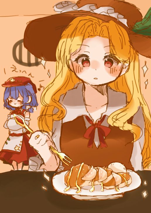 jacket girl and label girl (touhou) drawn by laspberry.