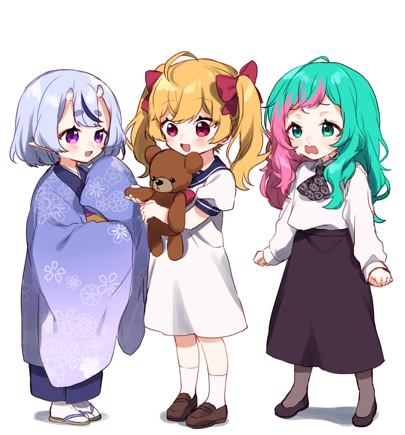 takamiya rion, rindou mikoto, and joe rikiichi (nijisanji) drawn by yamabukiiro
