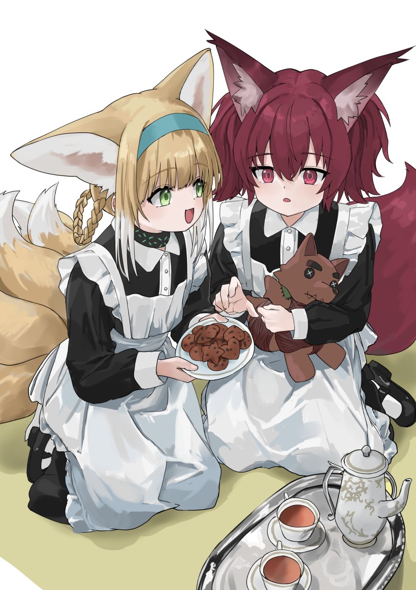suzuran, shamare, and morte (arknights) drawn by waichi