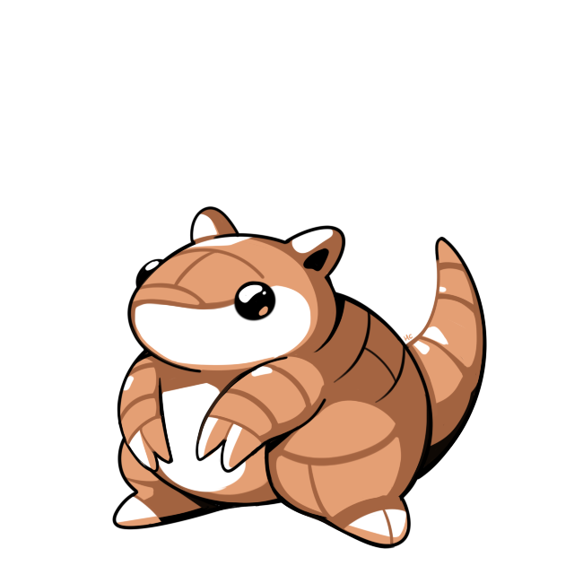 sandshrew (pokemon and 1 more) drawn by rumwik
