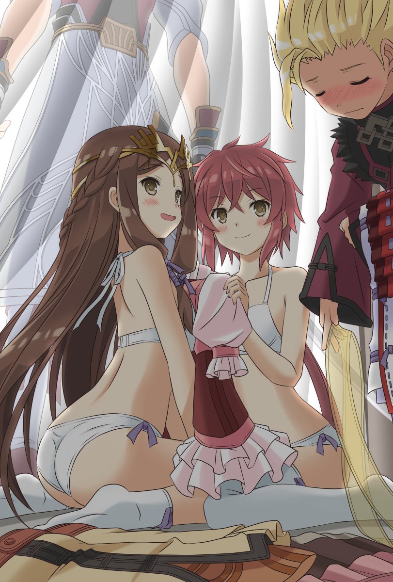 lora, jin, fan la norne, and mikhail (xenoblade chronicles and 2 more) drawn by s_k_nyanpako