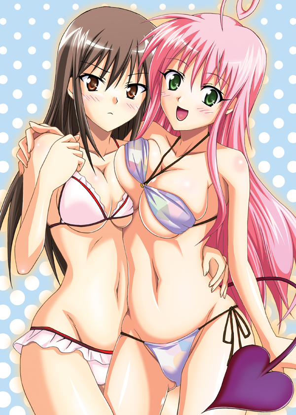 lala satalin deviluke and kotegawa yui (to love-ru) drawn by kasukabe_tarou