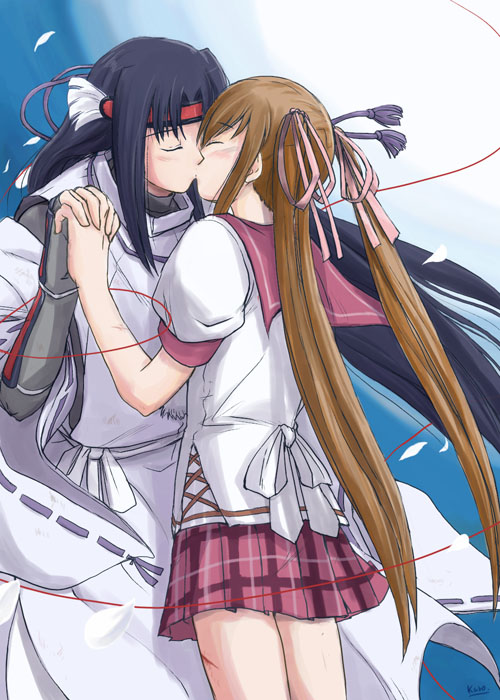 hatou kei and senba uzuki (akai ito) drawn by kurotani_kyoukutsu