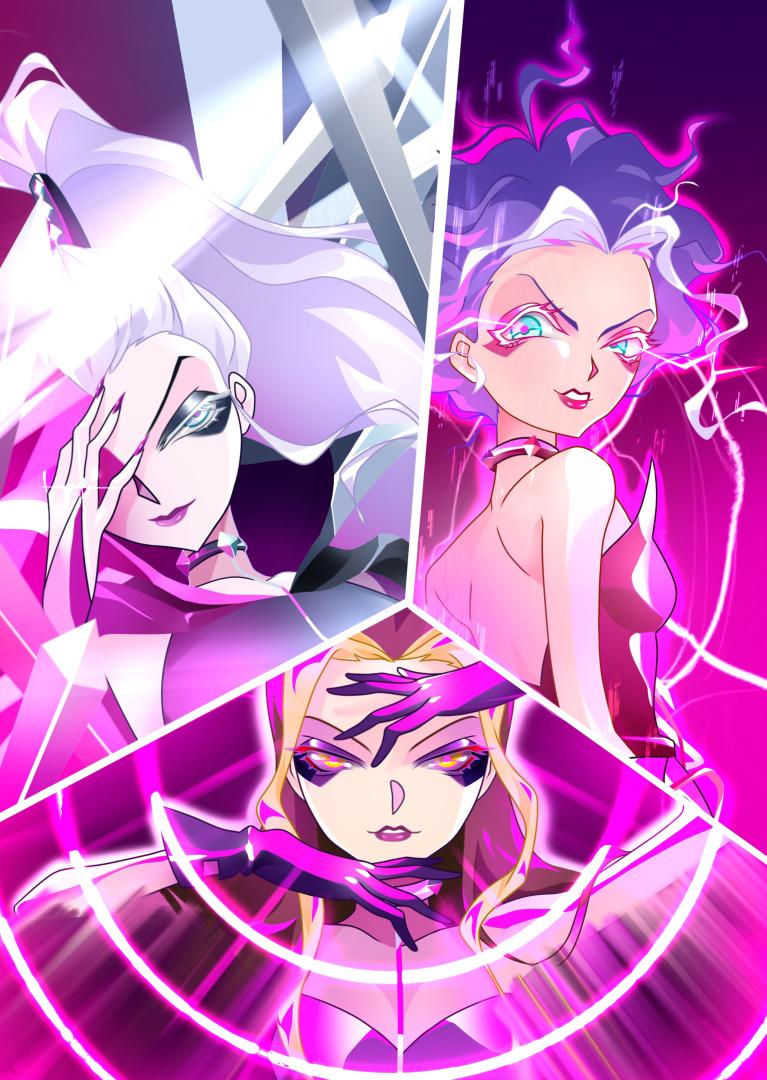 icy, darcy, and stormy (winx club) drawn by chocofish