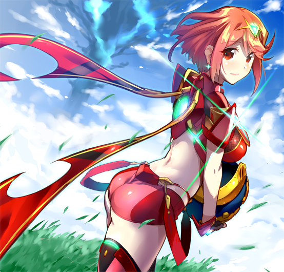 pyra (xenoblade chronicles and 1 more) drawn by chikugen_shiina
