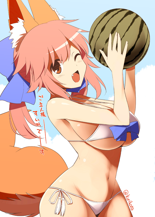 tamamo and tamamo no mae (fate and 1 more) drawn by kurikara
