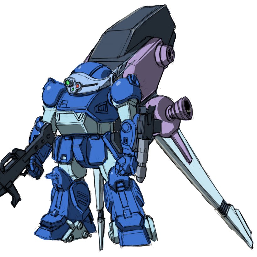 scopedog eiji custom (super robot wars and 3 more) drawn by kin-san_(sasuraiga)