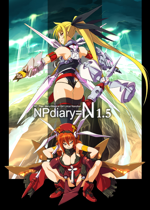 fate testarossa, bardiche, vita, and graf eisen (lyrical nanoha and 1 more) drawn by nekomamire