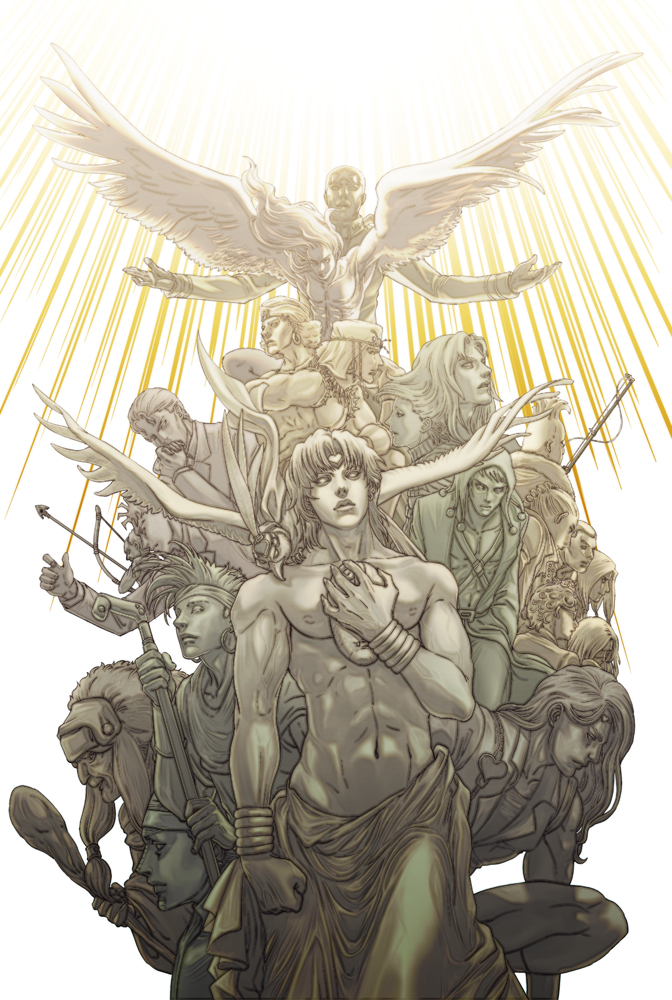 dio brando, kars, kira yoshikage, diavolo, prosciutto, and 18 more (jojo no kimyou na bouken and 6 more) drawn by v-room