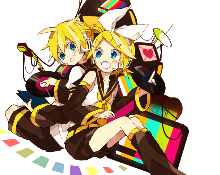 kagamine rin and kagamine len (vocaloid) drawn by 4_(nakajima4423)