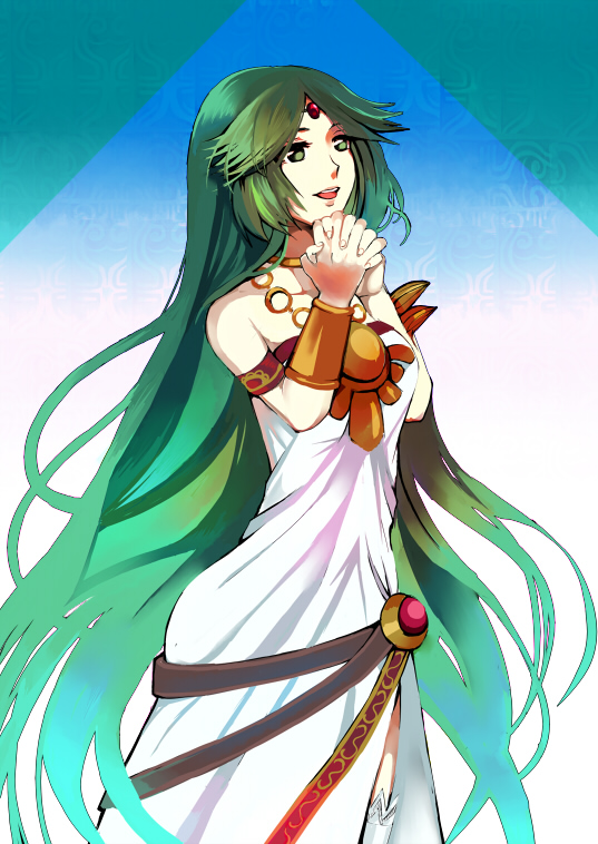 palutena (kid icarus and 1 more) drawn by haniwa_(hnw)