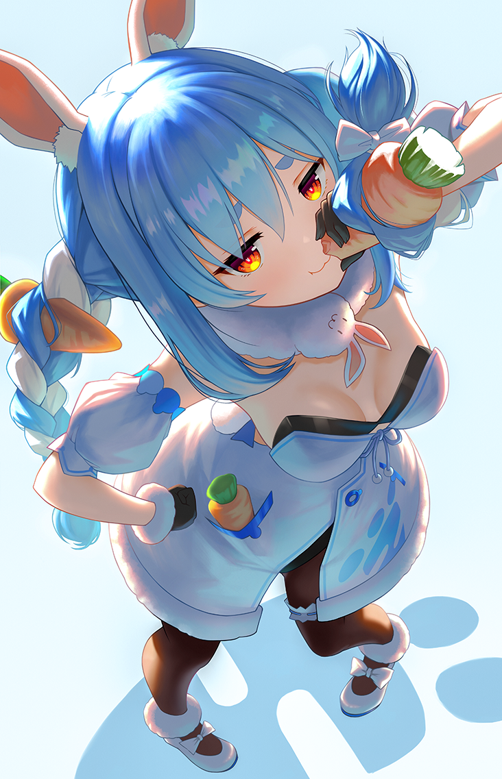 usada pekora and don-chan (hololive) drawn by yoka1chi