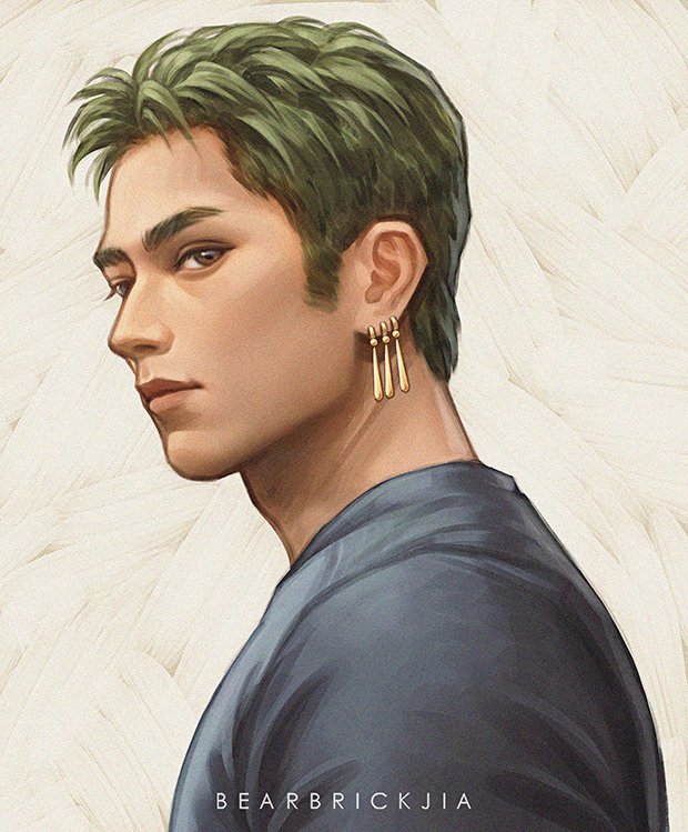 roronoa zoro and mackenyu (one piece) drawn by karmen_loh