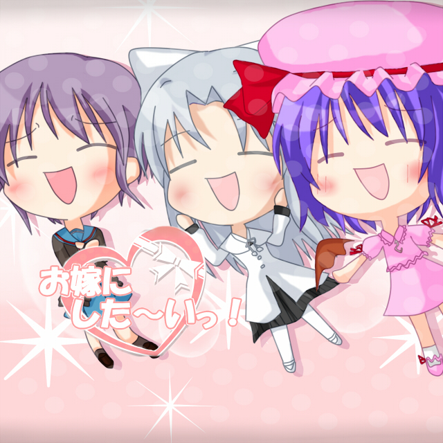 remilia scarlet, nagato yuki, and white len (touhou and 4 more) drawn by shiipon