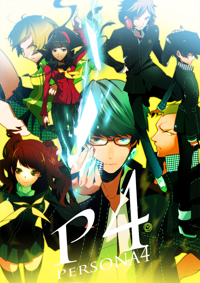 narukami yu, shirogane naoto, satonaka chie, kujikawa rise, amagi yukiko, and 3 more (persona and 1 more) drawn by manyako_(mohumohu)