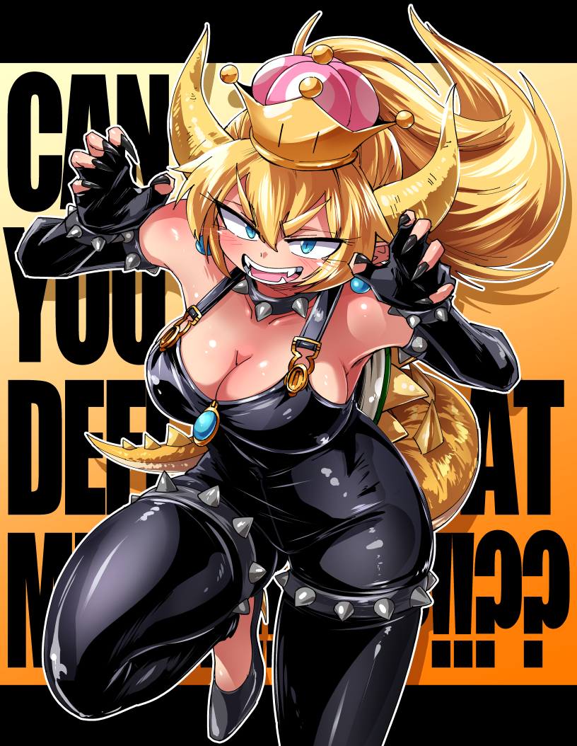bowsette (mario and 1 more) drawn by shimizu_pem