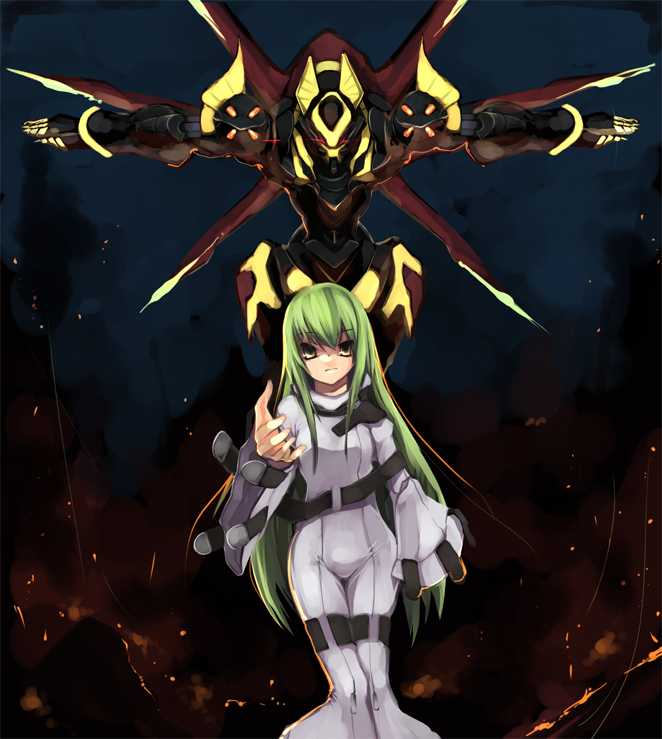 c.c. and gawain (code geass) drawn by shimadoriru