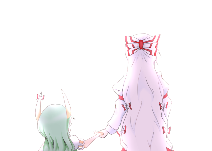 fujiwara no mokou, kamishirasawa keine, and ex-keine (touhou) drawn by gyokuro_omega