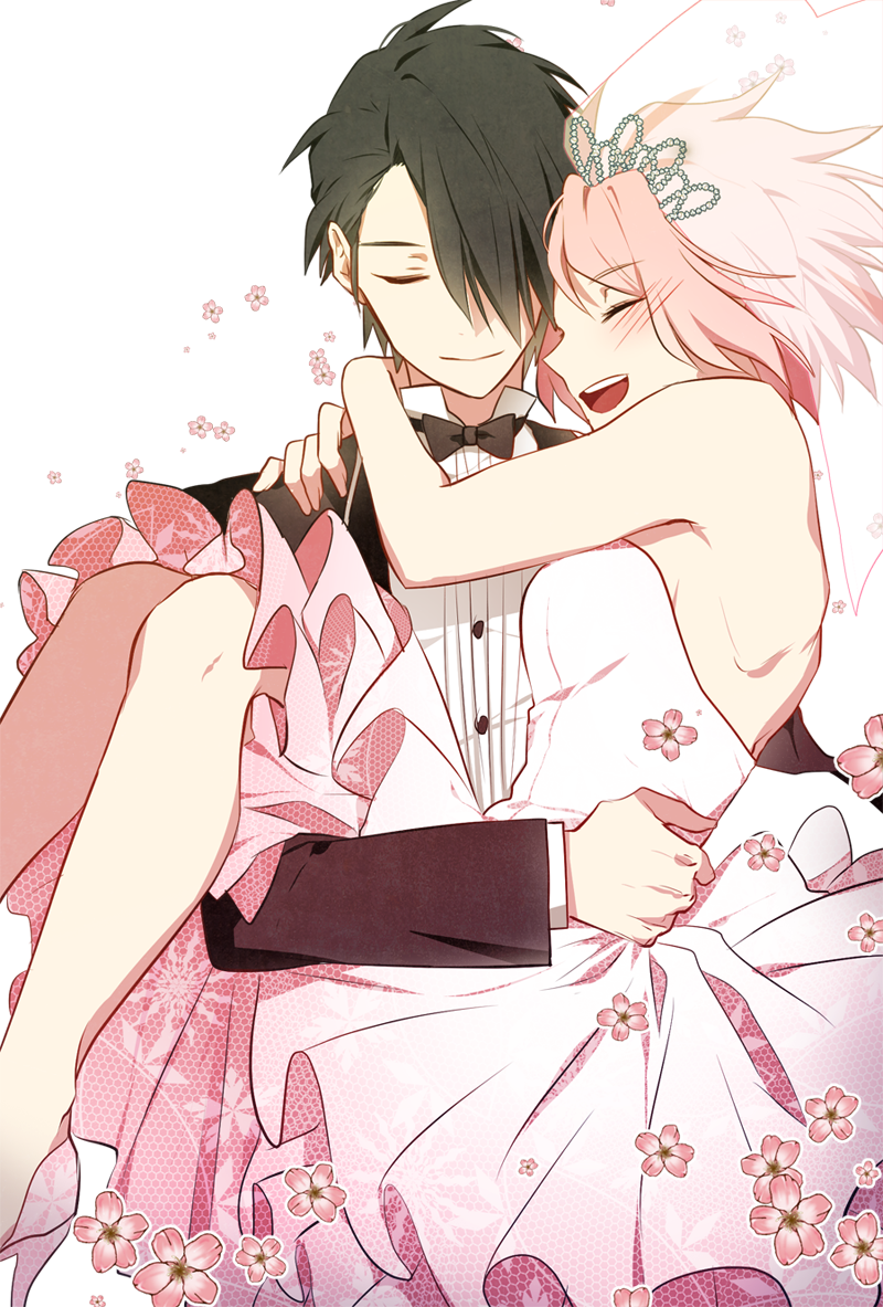 haruno sakura and uchiha sasuke (naruto) drawn by nipye