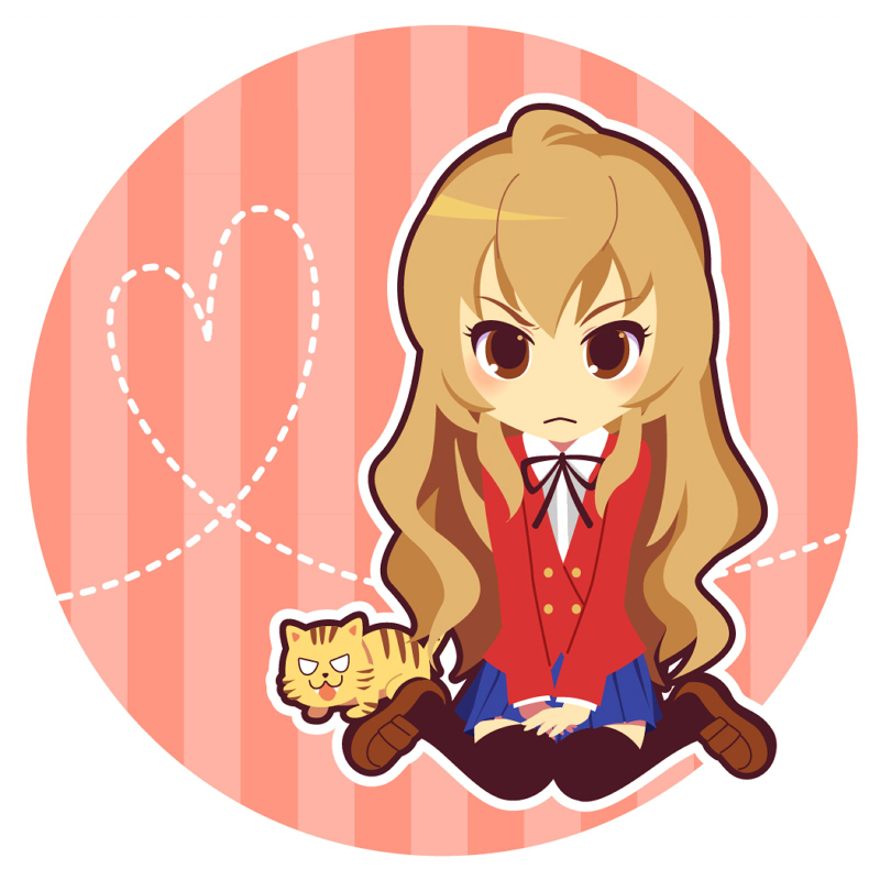 aisaka taiga and palmtop tiger (toradora!) drawn by shio_(orange_lounge)