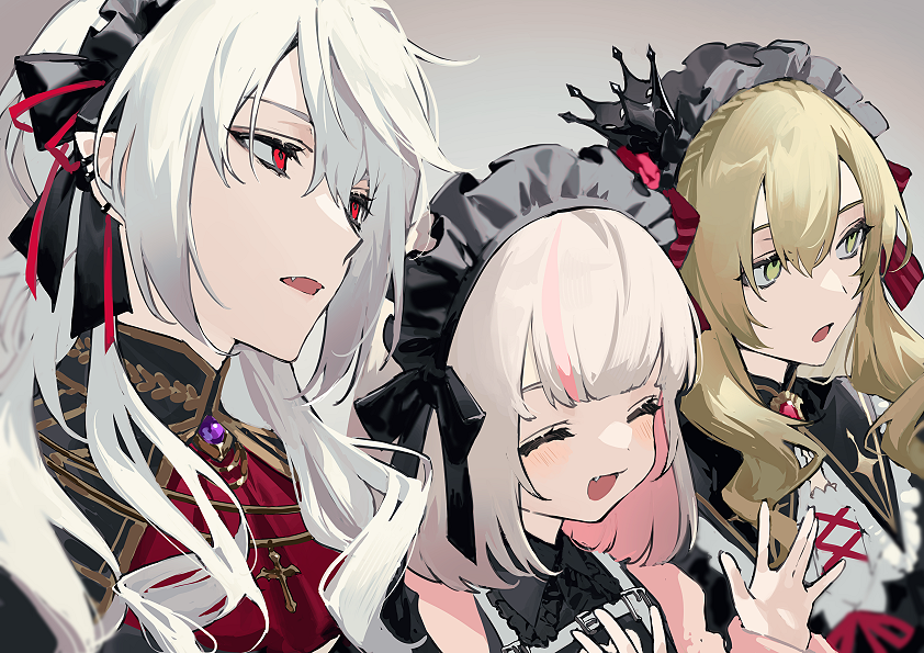 makaino ririmu, kuzuha, uzuki kou, and sanya (nijisanji) drawn by namakawa