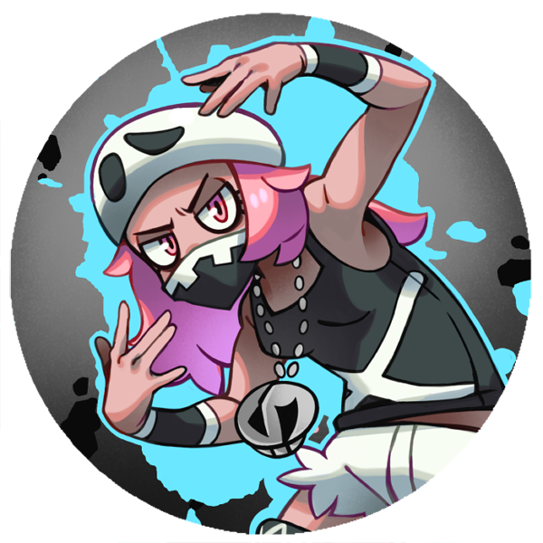 team skull grunt (pokemon and 1 more) drawn by pinkgermy