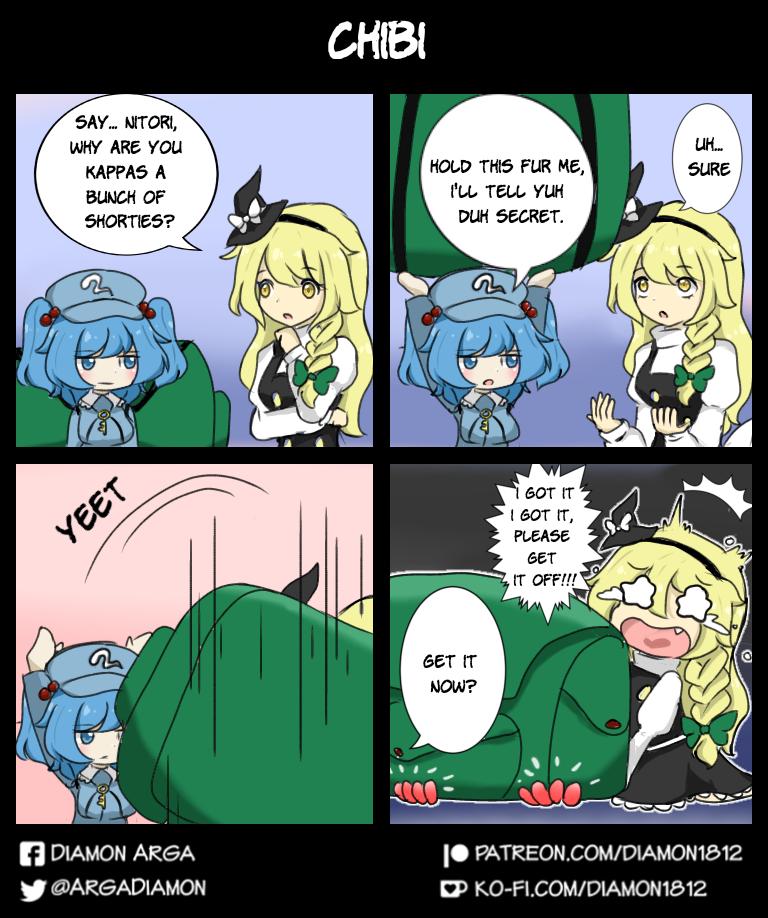 kirisame marisa and kawashiro nitori (touhou) drawn by diamon_arga