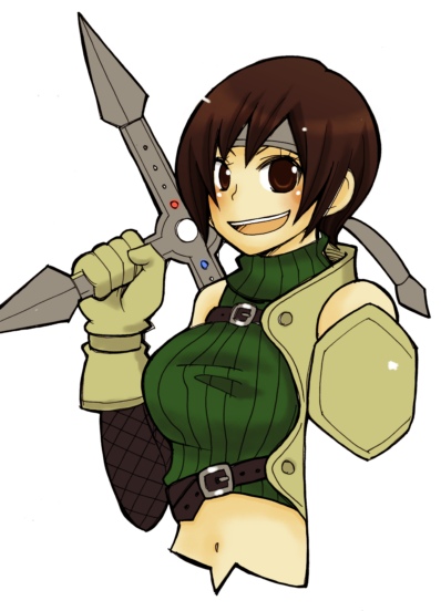 yuffie kisaragi (final fantasy and 1 more) drawn by mitsuba_chimamya