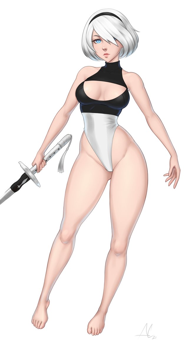2b (nier and 1 more) drawn by aesdev3