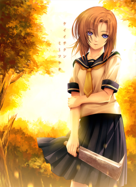 ryuuguu rena (higurashi no naku koro ni) drawn by akiba_yuji