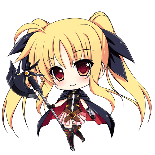 fate testarossa and bardiche (lyrical nanoha and 3 more) drawn by raiou