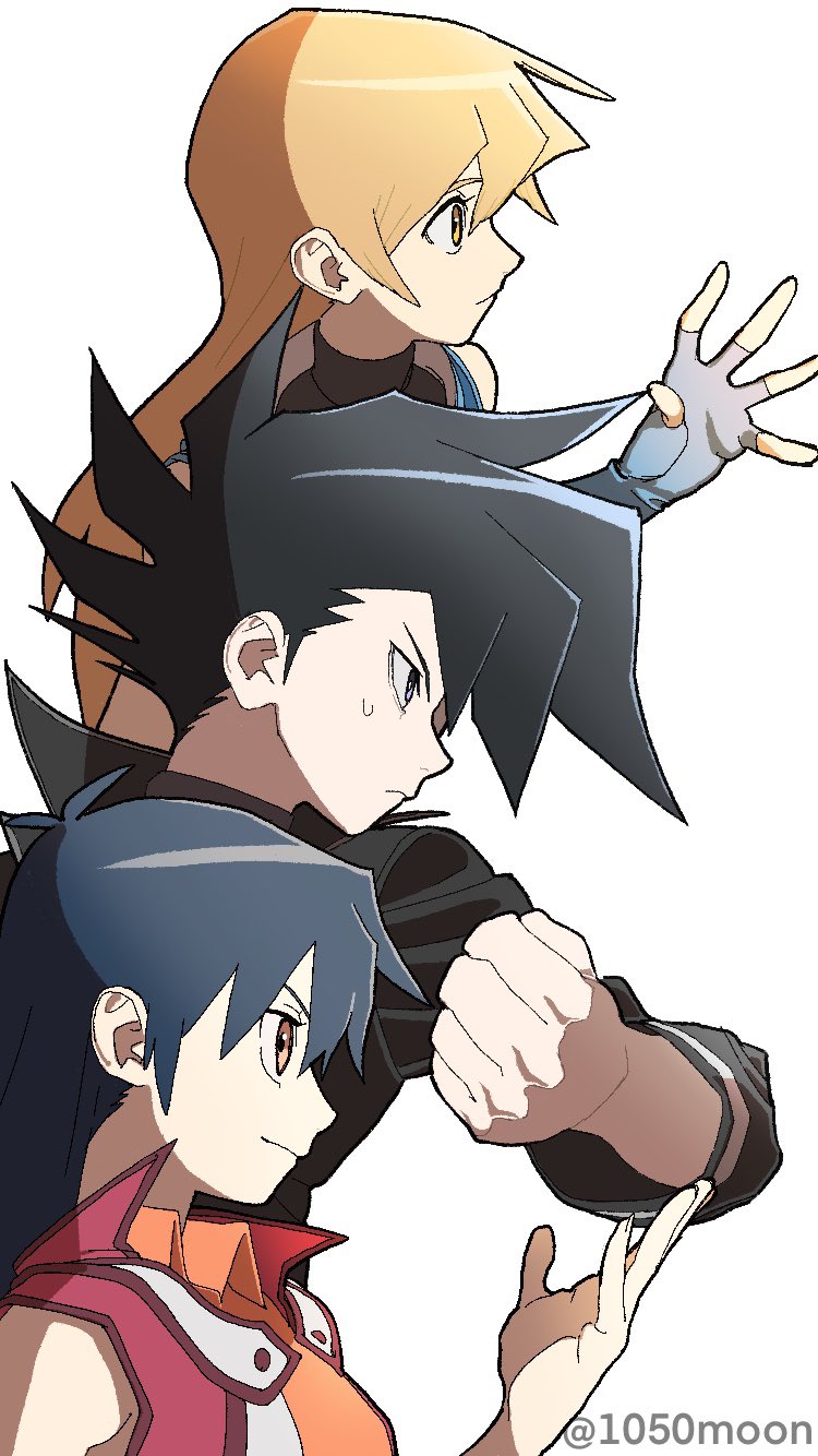 tenjouin asuka, manjoume jun, and saotome rei (yu-gi-oh! and 1 more) drawn by shimizugawa