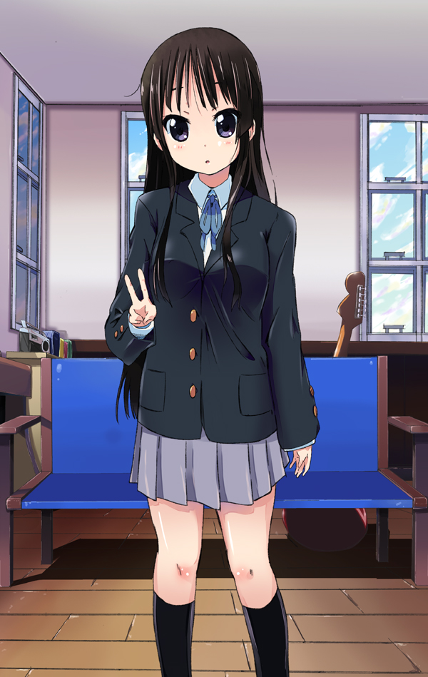 akiyama mio (k-on!) drawn by kurou_(quadruple_zero)