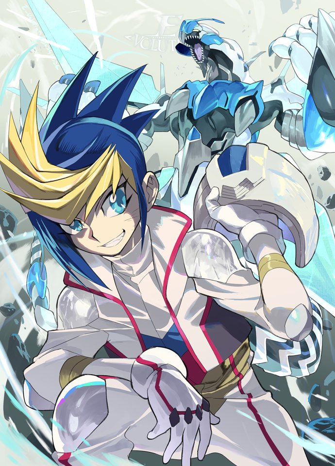 hugo and clear wing synchro dragon (yu-gi-oh! and 1 more) drawn by e_volution
