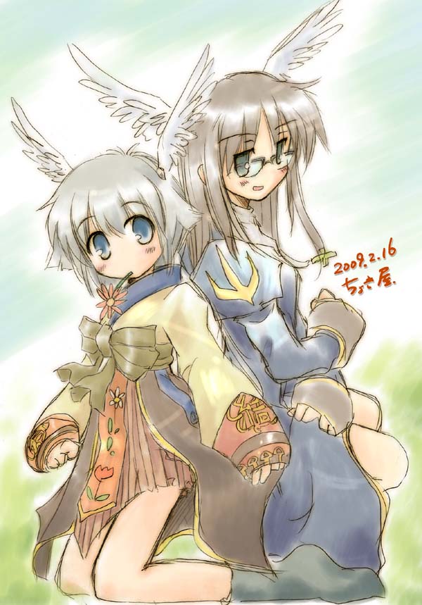 priest and soul linker (ragnarok online) drawn by exp_mochi